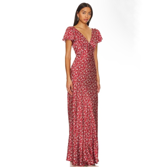 Selkie flutter sleeve silk dress - Picture 3 of 11